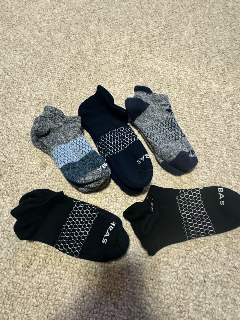 Bombas Ankle Socks 5 pairs size Med